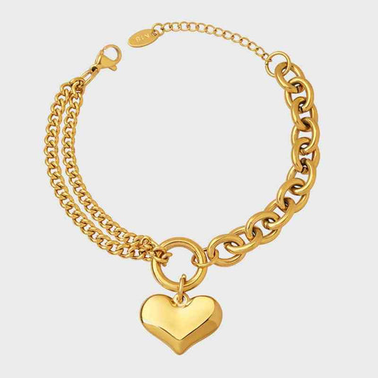 Half Chunky Heart Bracelet