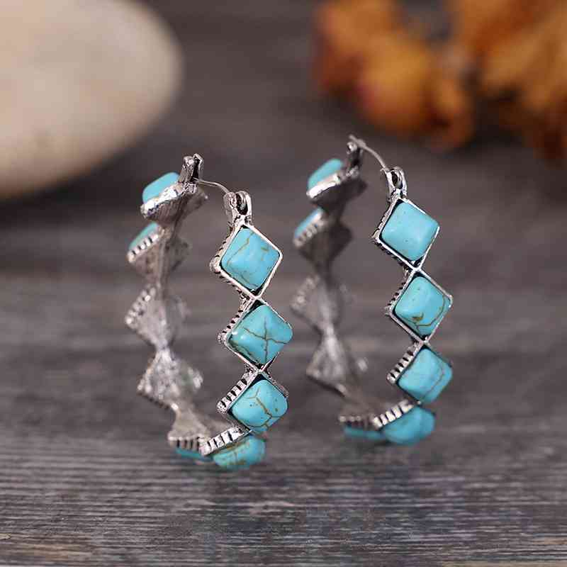 Turquoise Hoop Earrings