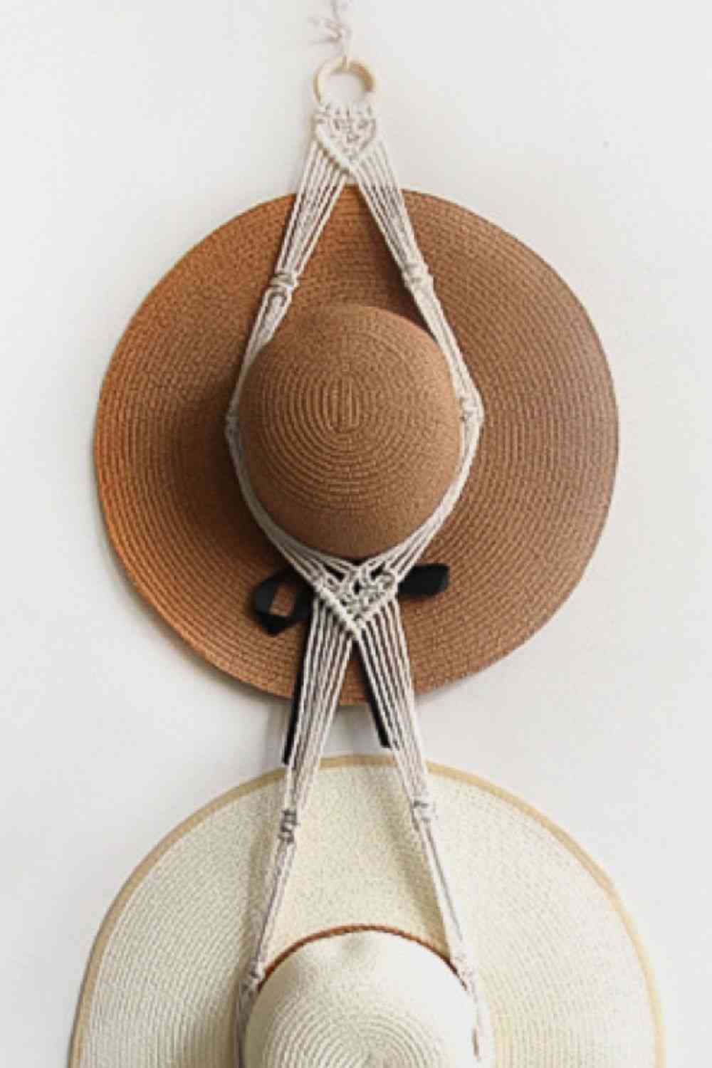 Macrame Double Hat Hanger