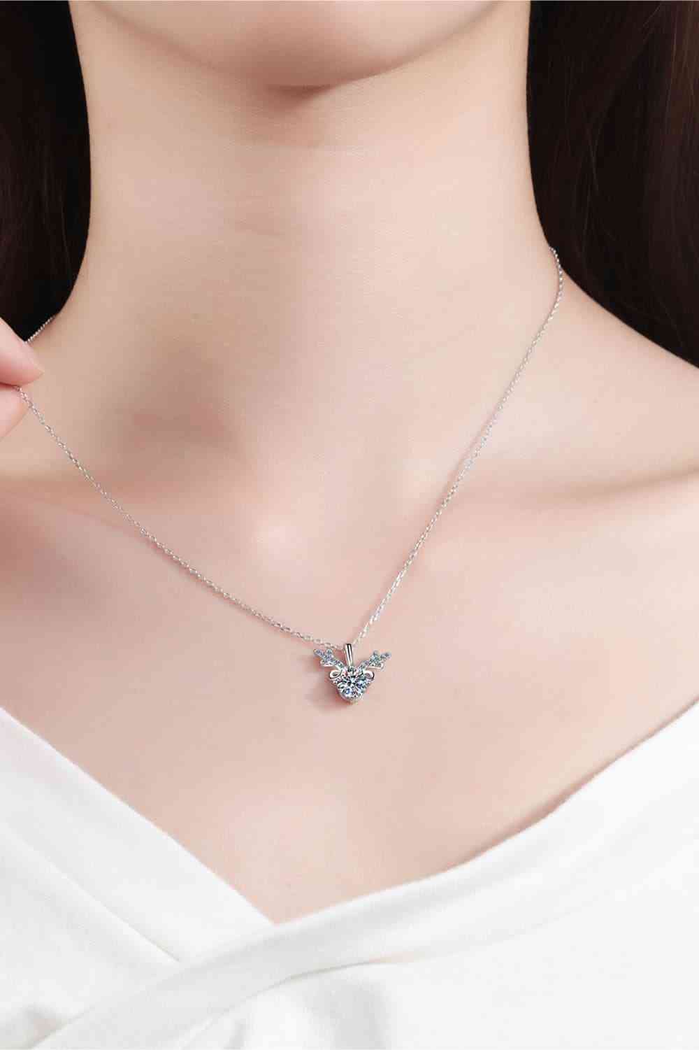 Moissanite Antlers Necklace