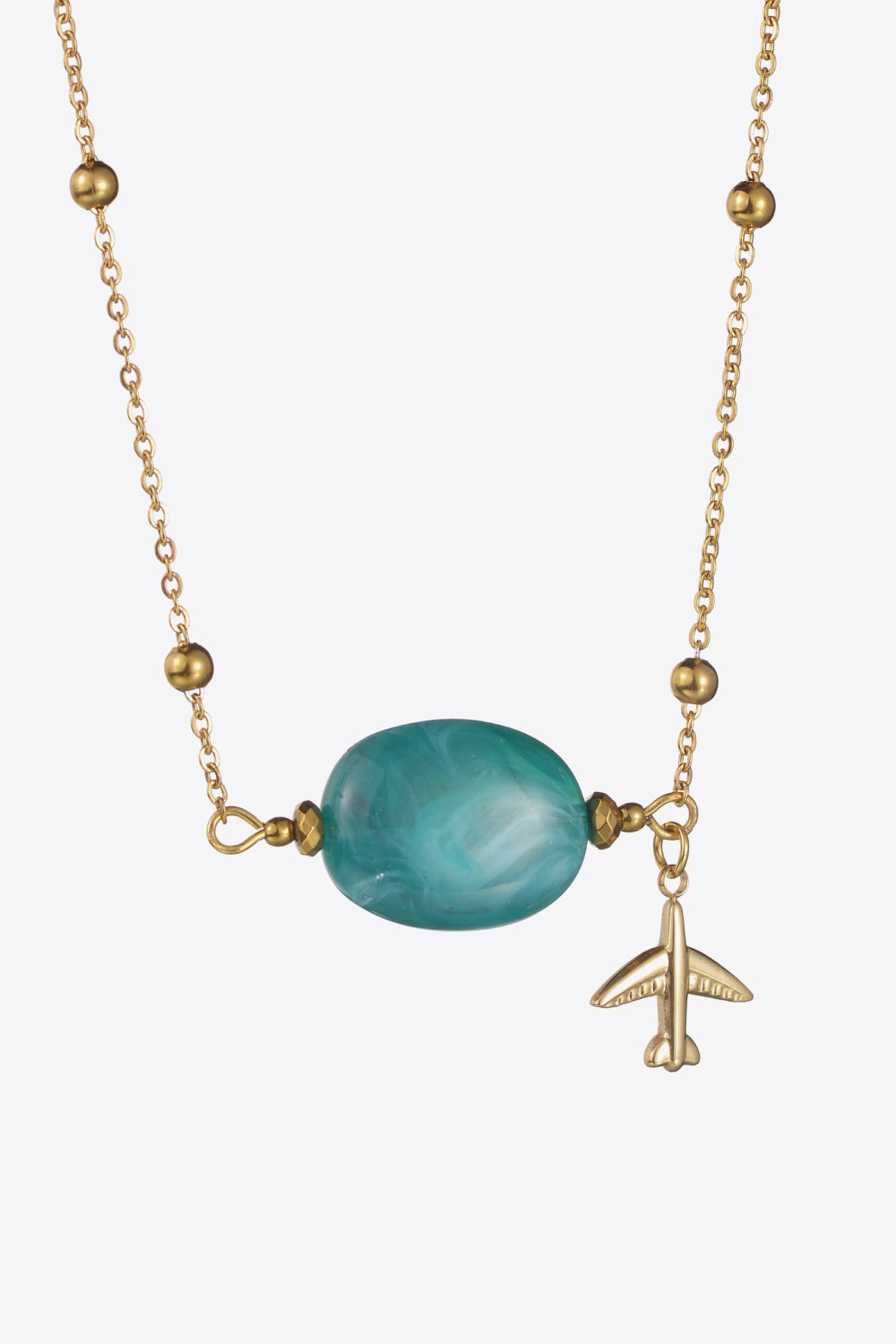 Travel Teal Love Necklace