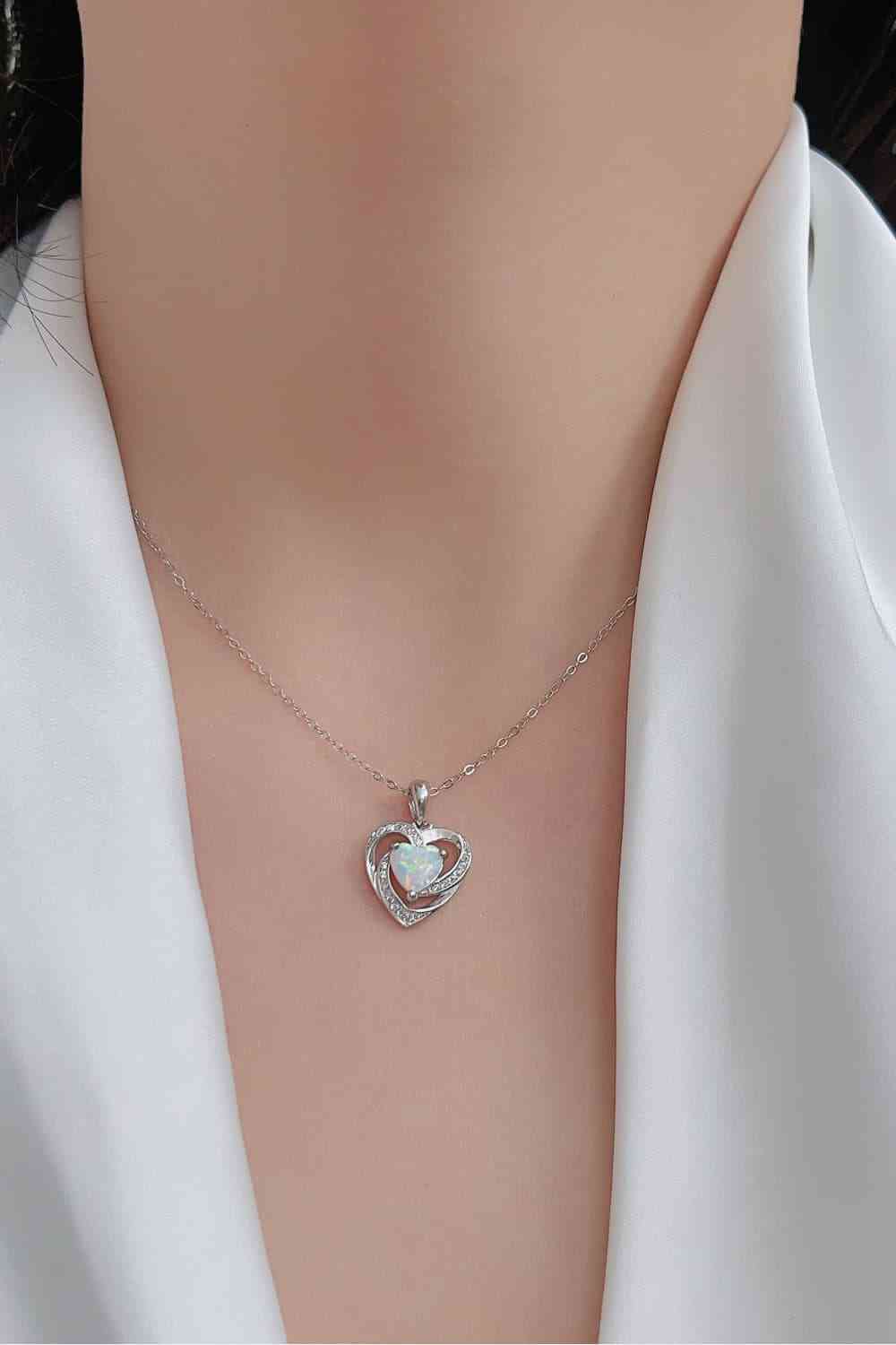 Open Heart Pendant Necklace