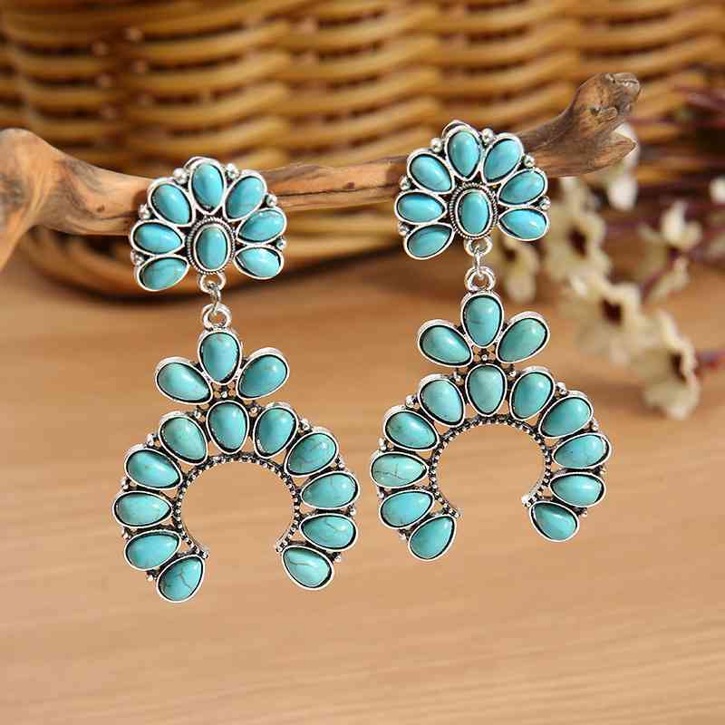 Turquoise Web Earrings