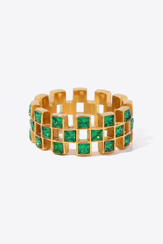 Jade Love Gold-Plated Ring