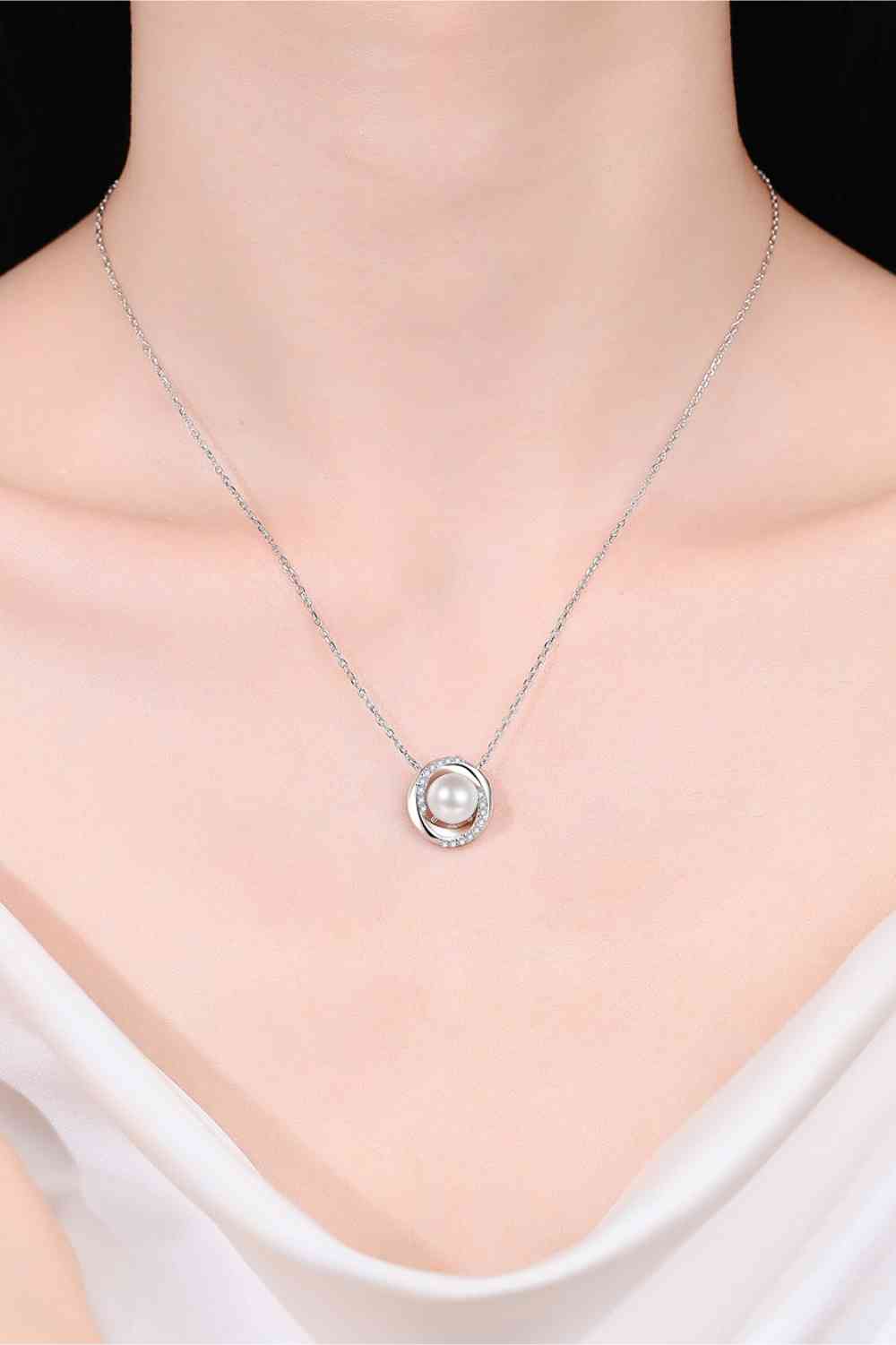 Pearl Rhodium-Plated Necklace