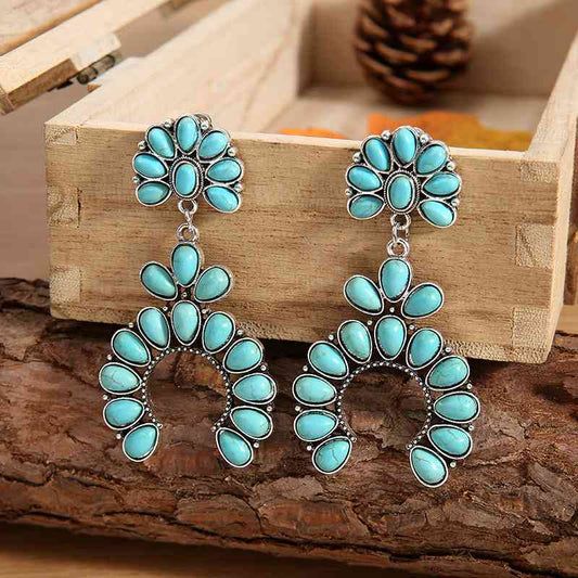 Turquoise Web Earrings