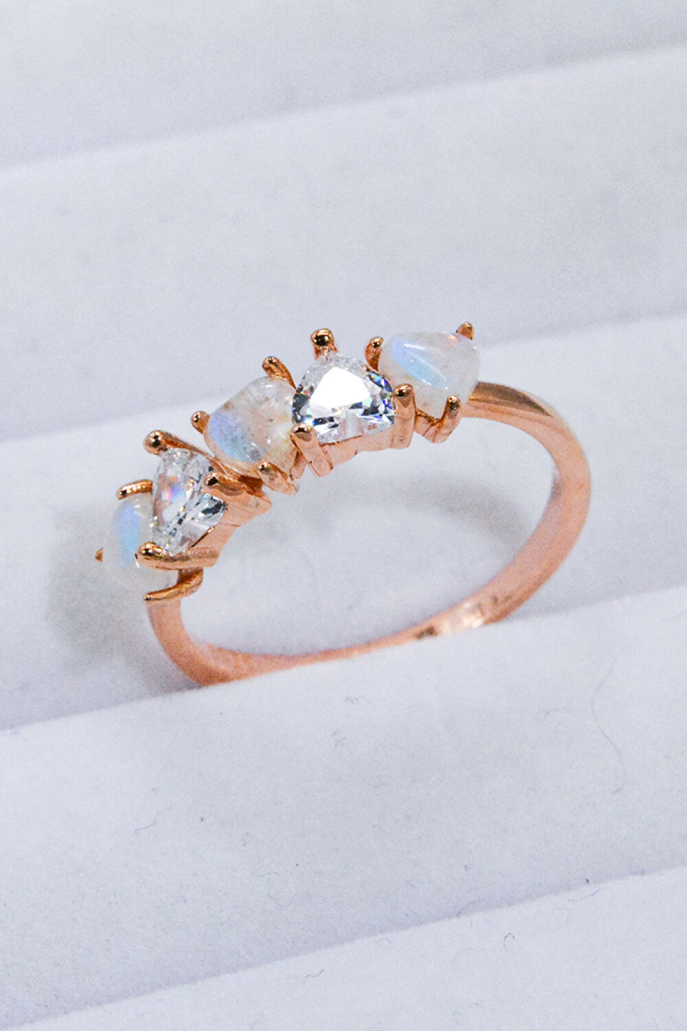 Moonstone Heart Ring