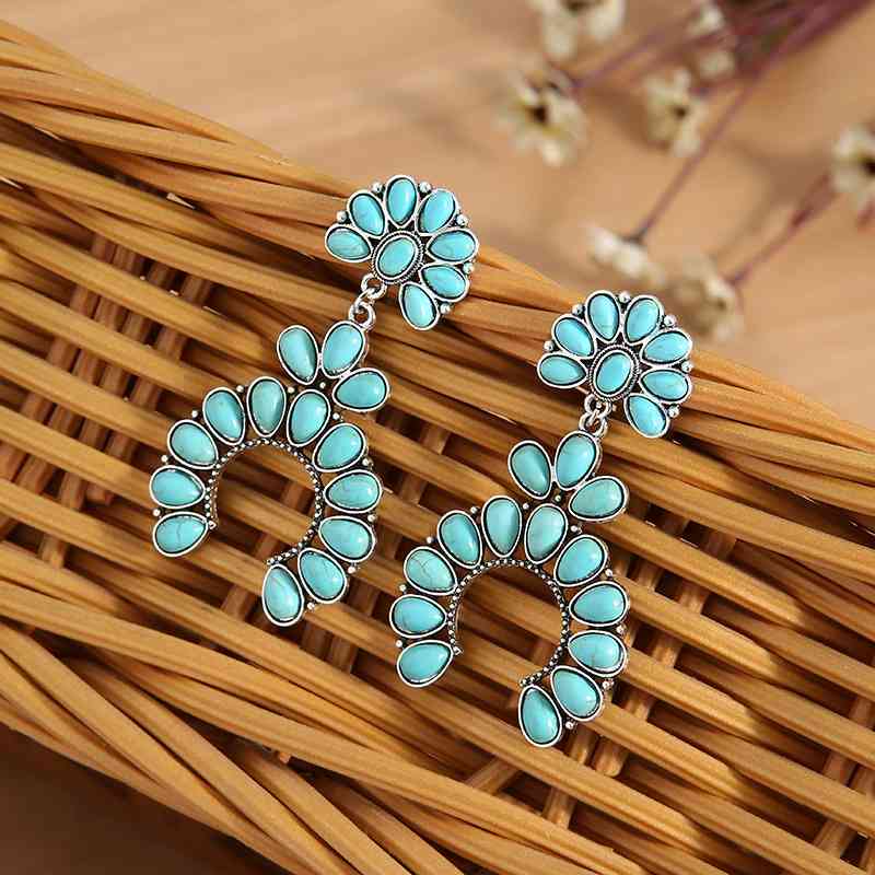 Turquoise Web Earrings