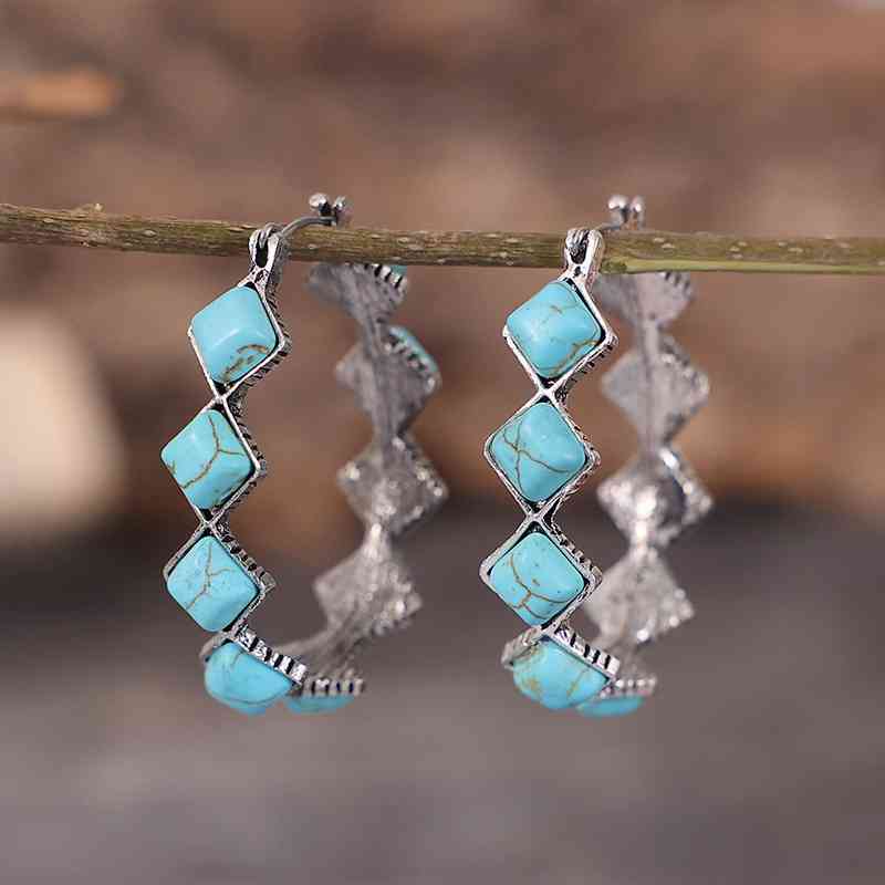 Turquoise Hoop Earrings