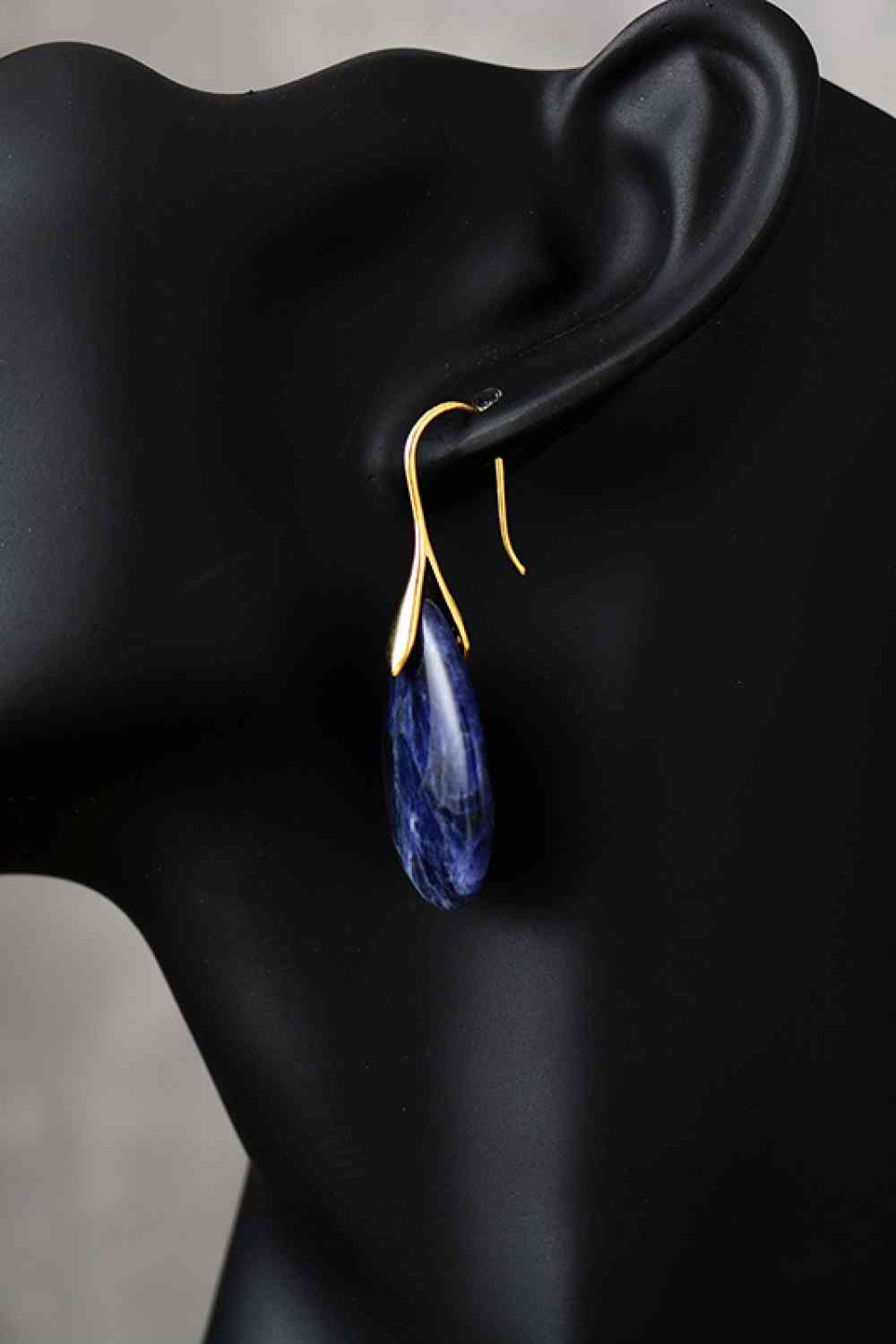 Dark Blue Teardrop Earrings