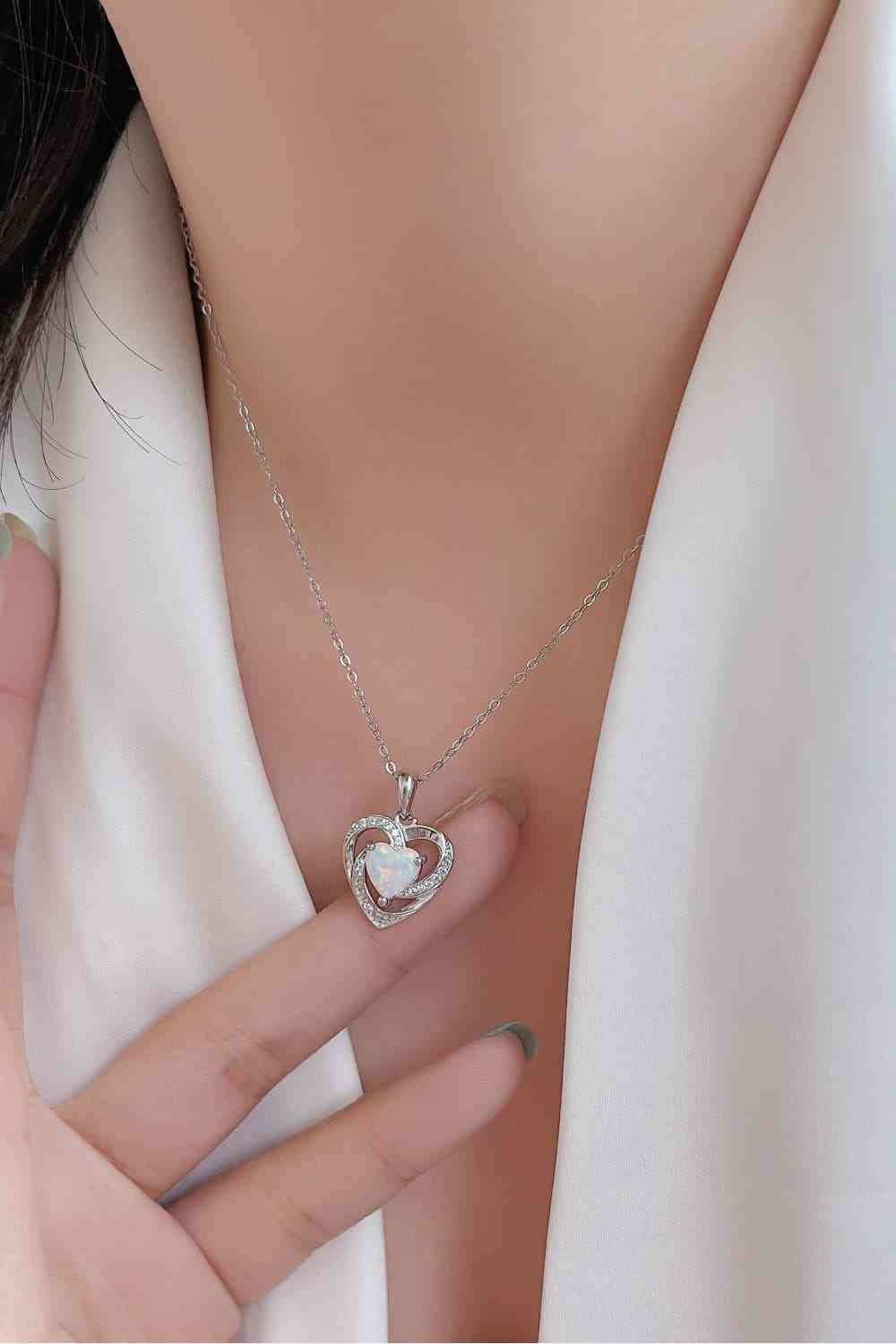 Open Heart Pendant Necklace