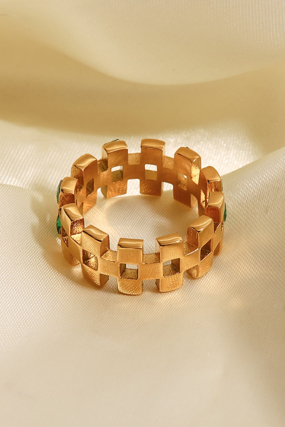 Jade Love Gold-Plated Ring